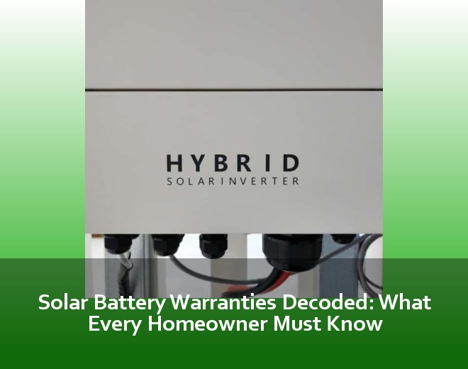 Solar Battery Warranties Decoded: What Every Homeowner Must Know